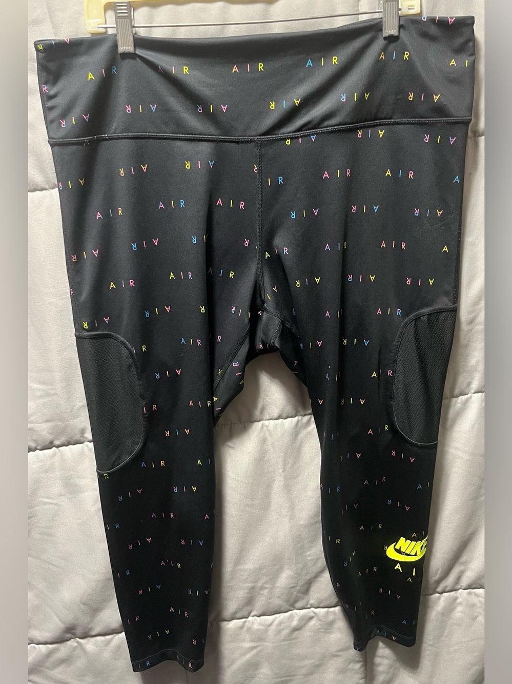 Nike Air Women's 7/8 Running Leggings Size 2X Black Multicolor